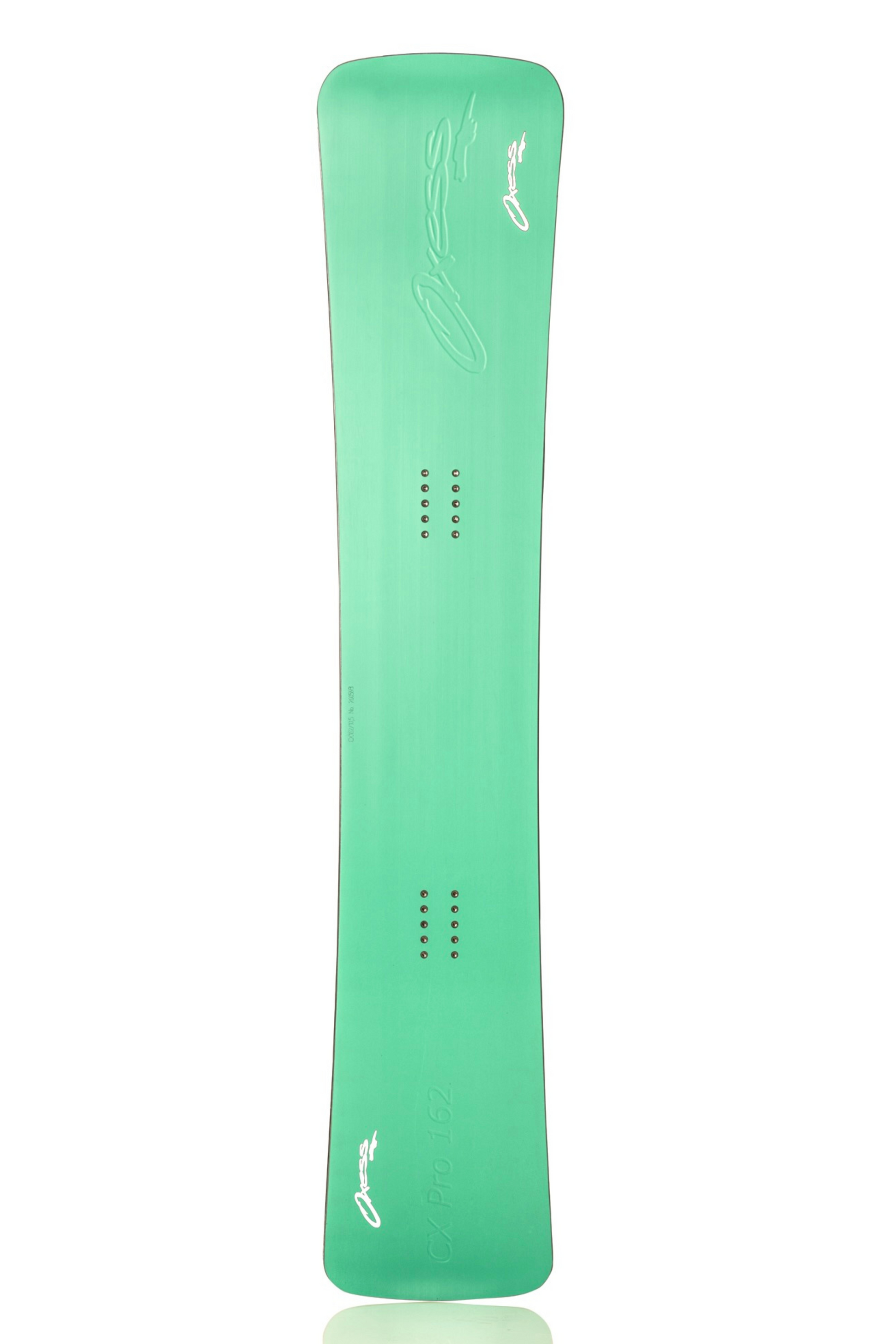 Oxess CX Pro topsheet with new design and mint color, premium finish for carving enthusiasts.